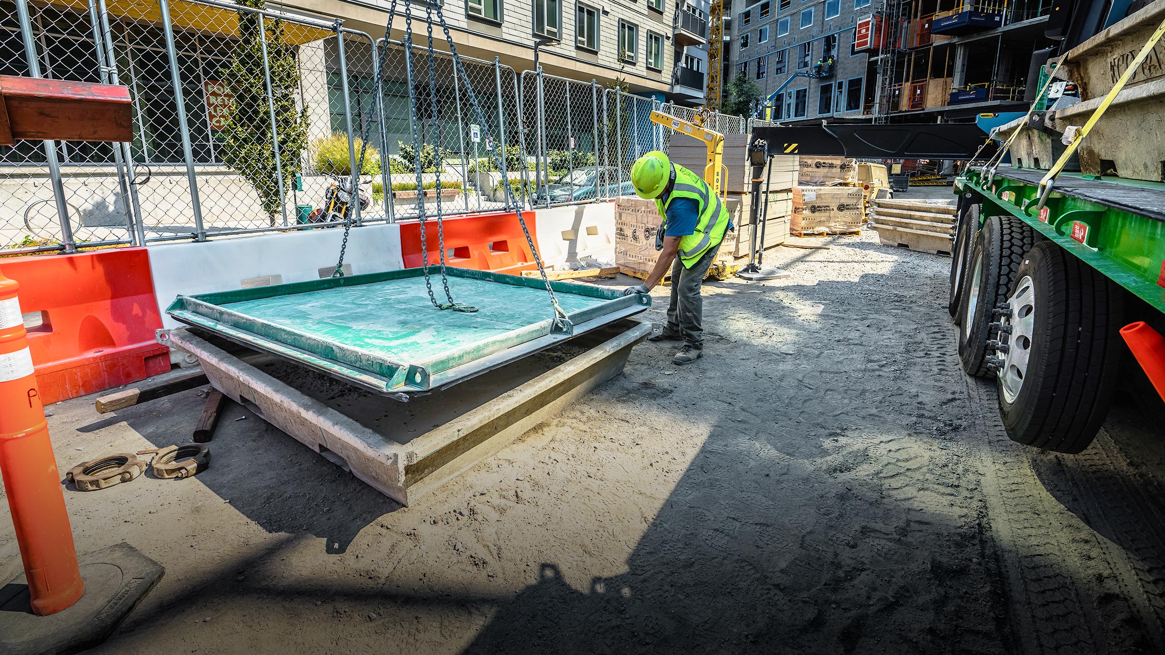 Concrete washout containment accessories