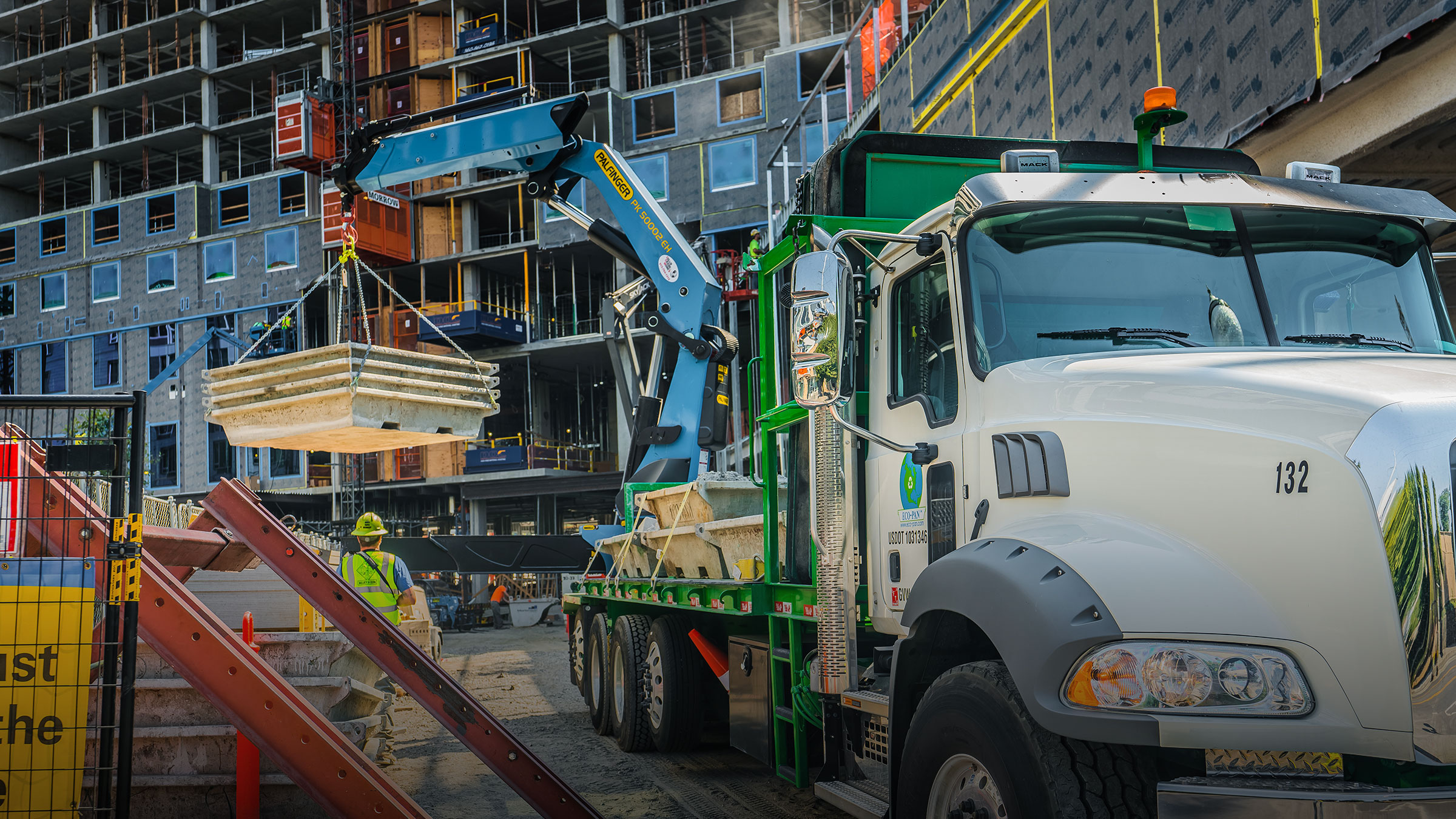 construction site pan delivery
